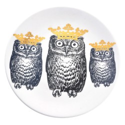 Talerzyki Deserowe z Sowami 3szt.