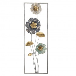Dekoracja Ścienna Metalowa Kwiaty F