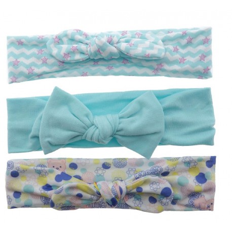 Opaski Do Włosów z Kokardką 3szt B