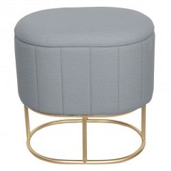 Pufa Ze Schowkiem Szaroniebieska