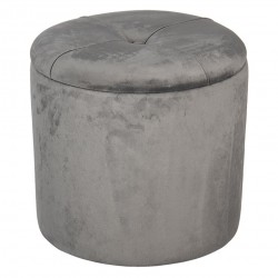 Podnóżek Prowansalski Pikowany Ze Schowkiem Szary D