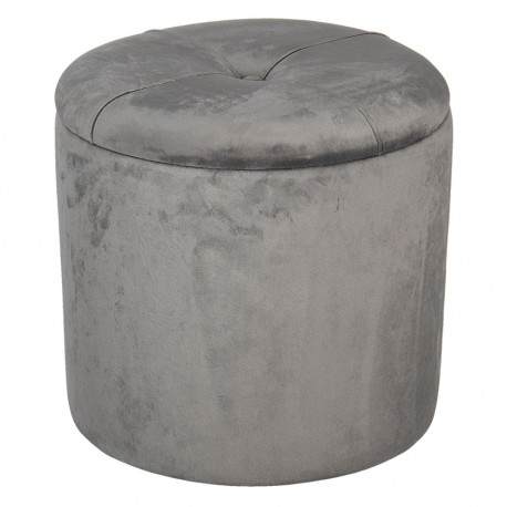 Podnóżek Prowansalski Pikowany Ze Schowkiem Szary D