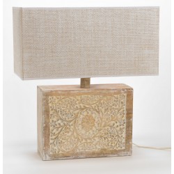 Lampa Stołowa Drewniana A