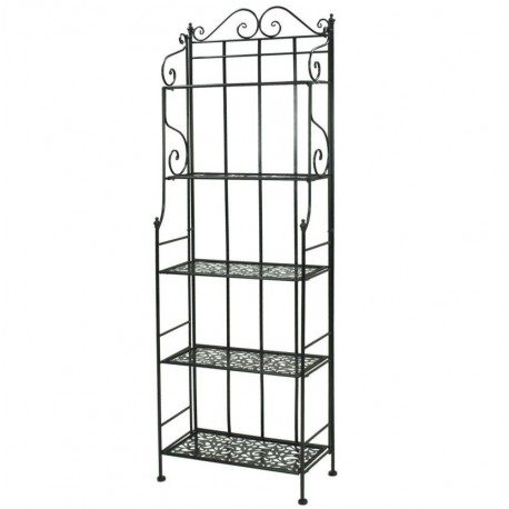 Metalowy Regał Prowansalskki Czarny Narożny A