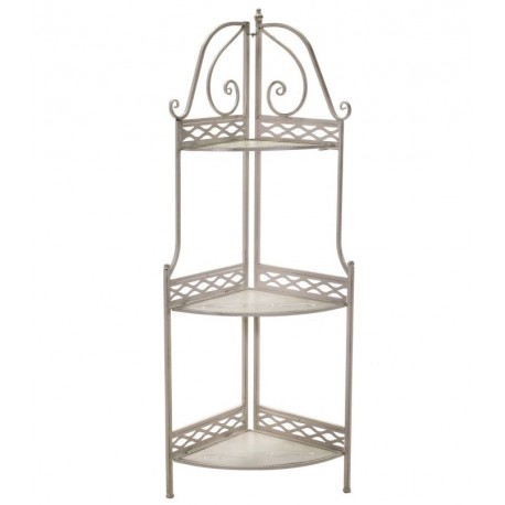 Metalowy Regał Prowansalskki Biały Narożny