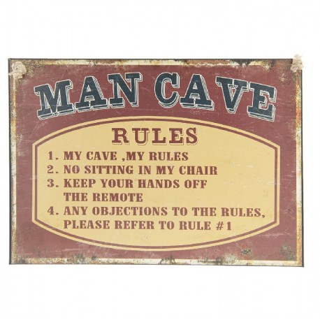 Tablica Metalowa Retro Mężczyzna