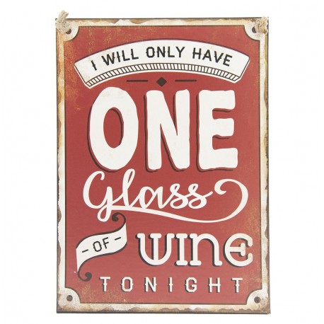 Tablica Metalowa Retro Wino