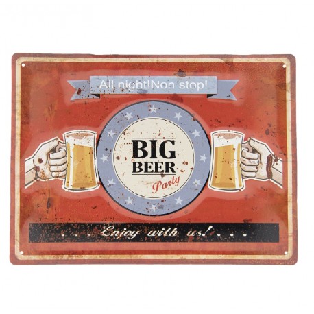 Tablica Metalowa Retro Piwo D