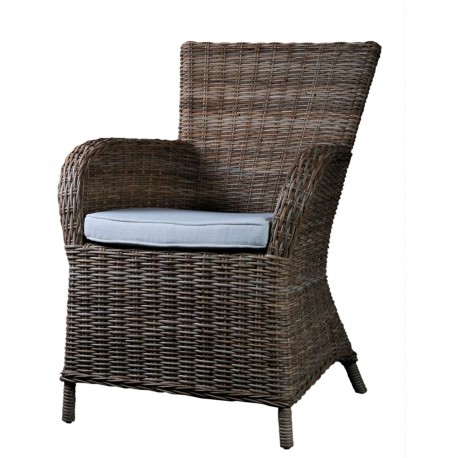 Krzesła Rattanowe z Poduszkami i Podłokietnikami Numi 2szt.