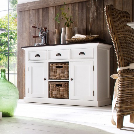 Komoda w Stylu Prowansalskim Lumi z Brązowym Blatem E