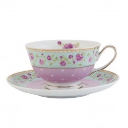 Filiżanki Prowansalskie Porcelanowe Róże Prowansji 6szt.