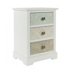 Szafka Nocna Prowansalska z Fakturą w Kwiaty B