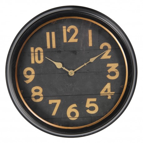 Czarny zegar retro jest jednocześnie postarzany i bardzo elegancki.