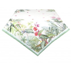 Obrus w Liście i Kwiaty Bawełniany A