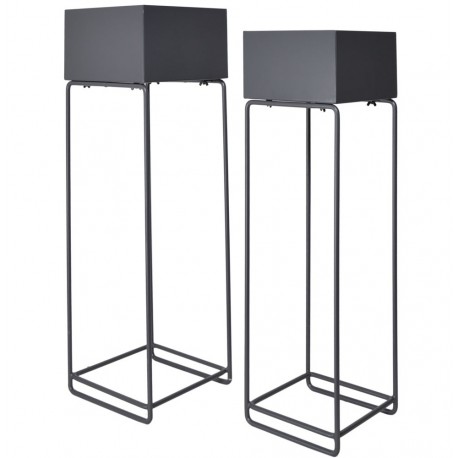 Metalowe Kwietniki Loft Białe 2szt.