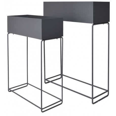 Metalowe Kwietniki Loft Podłużne Białe 2szt.