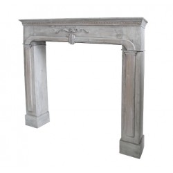 Atrapa Kominka w Stylu Prowansalskim Biało-Szara B