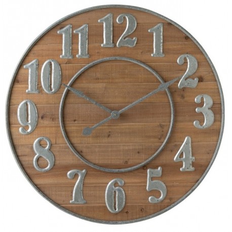 Duży Zegar z Metalowymi Cyframi B