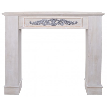  Imitacja Kominka w Stylu Prowansalskim Szara