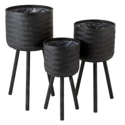 Kwietniki Plecione Czarne