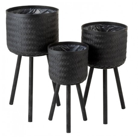 Kwietniki Plecione Czarne