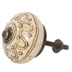 Gałka Do Mebli Dekoracyjna Beżowa B