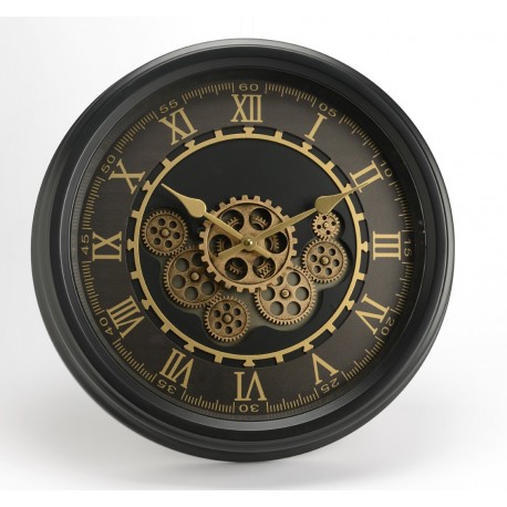 Czarny Zegar w Stylu Industrialnym C