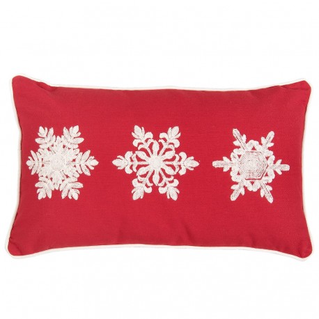 Świąteczna Poduszka ze Śnieżynkami A