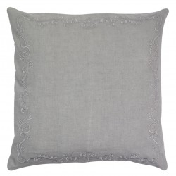 Poszewka Ozdobna z Haftem Szara A