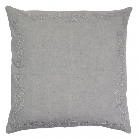 Poszewka Ozdobna z Haftem Szara A