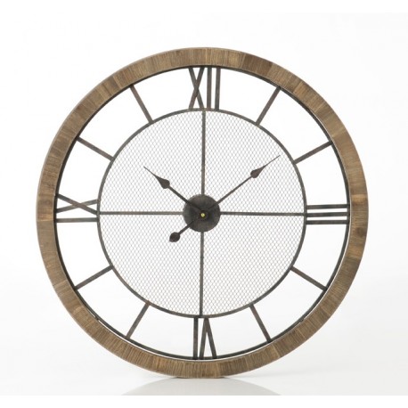 Duży Zegar z Drewnianą Ramą B