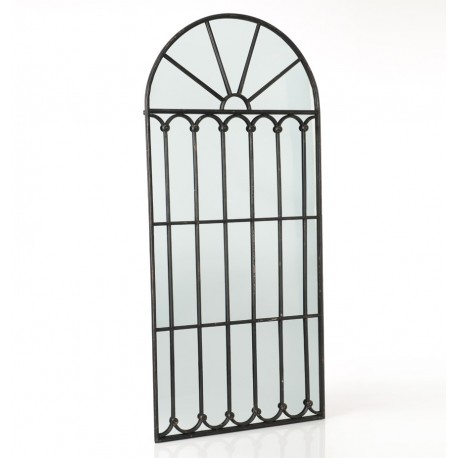 Duże Lustro Okno Czarne