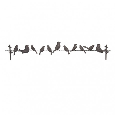 Dekoracja Ścienna Metalowe Ptaki