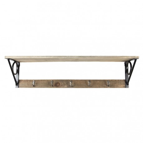 Półka Ścienna z Wieszakami