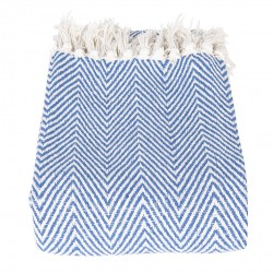 Pled w Jodełkę Niebieski