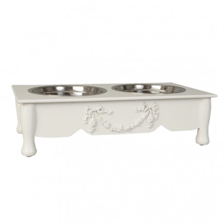 Miski Dla Psa/Kota Na Ozdobnej Podstawie Białej