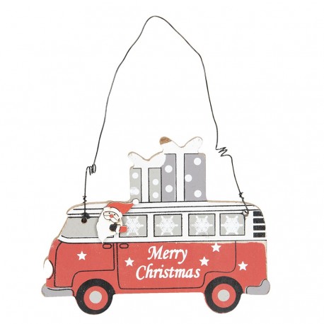 Zawieszki Świąteczne Mikołaj w Autobusie 12szt.