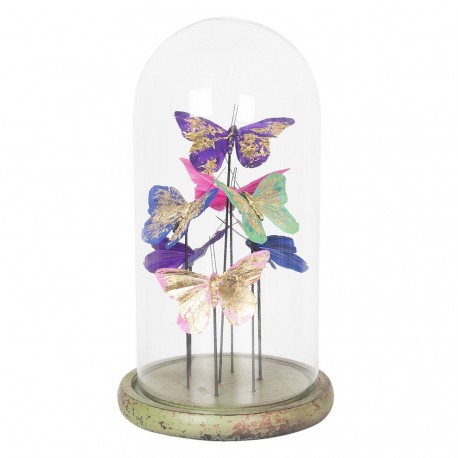 Dekoracja w Szklanym Kloszu Motyle C