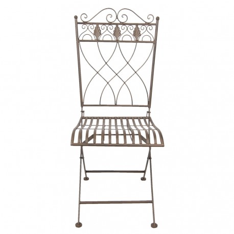 Metalowe Krzesło Prowansalskie Brązowe C