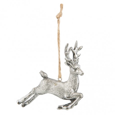 Zawieszki Świąteczne Srebrne Renifery 12szt.