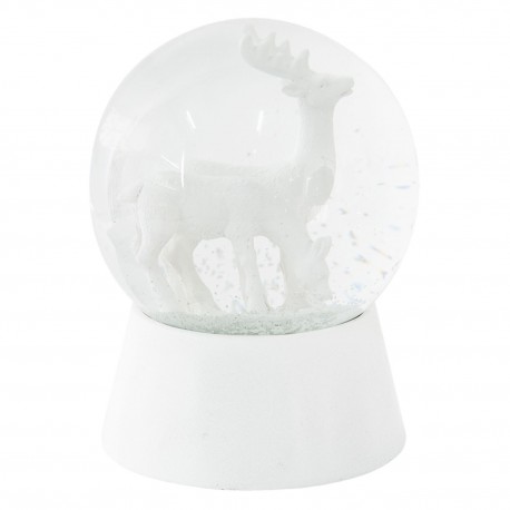 Szklana Kula Śnieżna z Reniferem