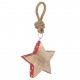 Drewniane Zawieszki Bożonarodzeniowe Gwiazdki 6szt. F