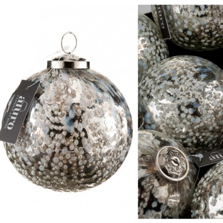 Srebrne Bombki Aluro Falguni 6szt. L