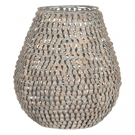 Ażurowy Lampion Złoto-Szary B