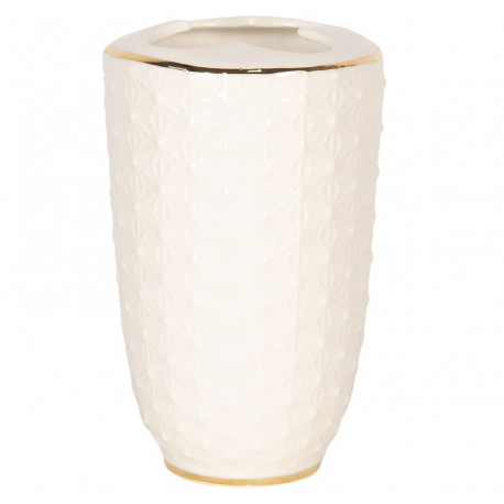 Kubek Na Szczoteczki Biało-Złoty