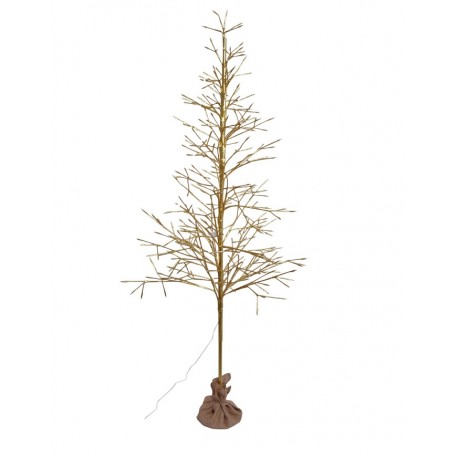 Sztuczna Choinka z Lampkami LED Złota A