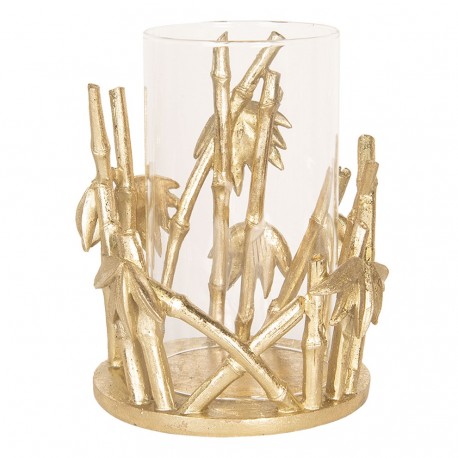 Złoty Świecznik Na Tealight Bambus B