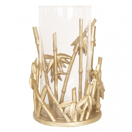 Złoty Świecznik Na Tealight Bambus A