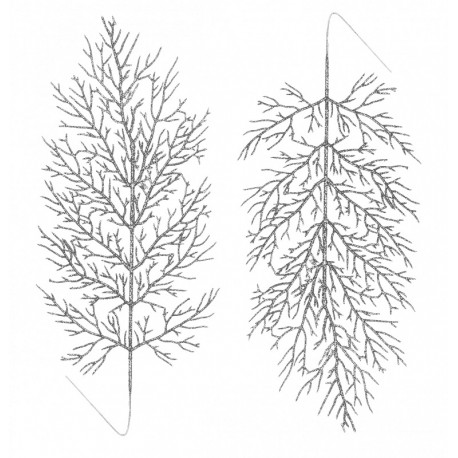 Sztuczne Gałązki Na Boże Narodzenie Srebrne B
