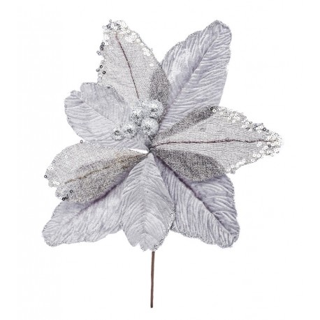 Sztuczna Gałązka Na Boże Narodzenie Srebrna H